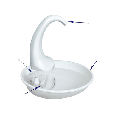 Swan Pet Drinking Fountain — 2.36L Ultra-Quiet USB | Cats & Dogs