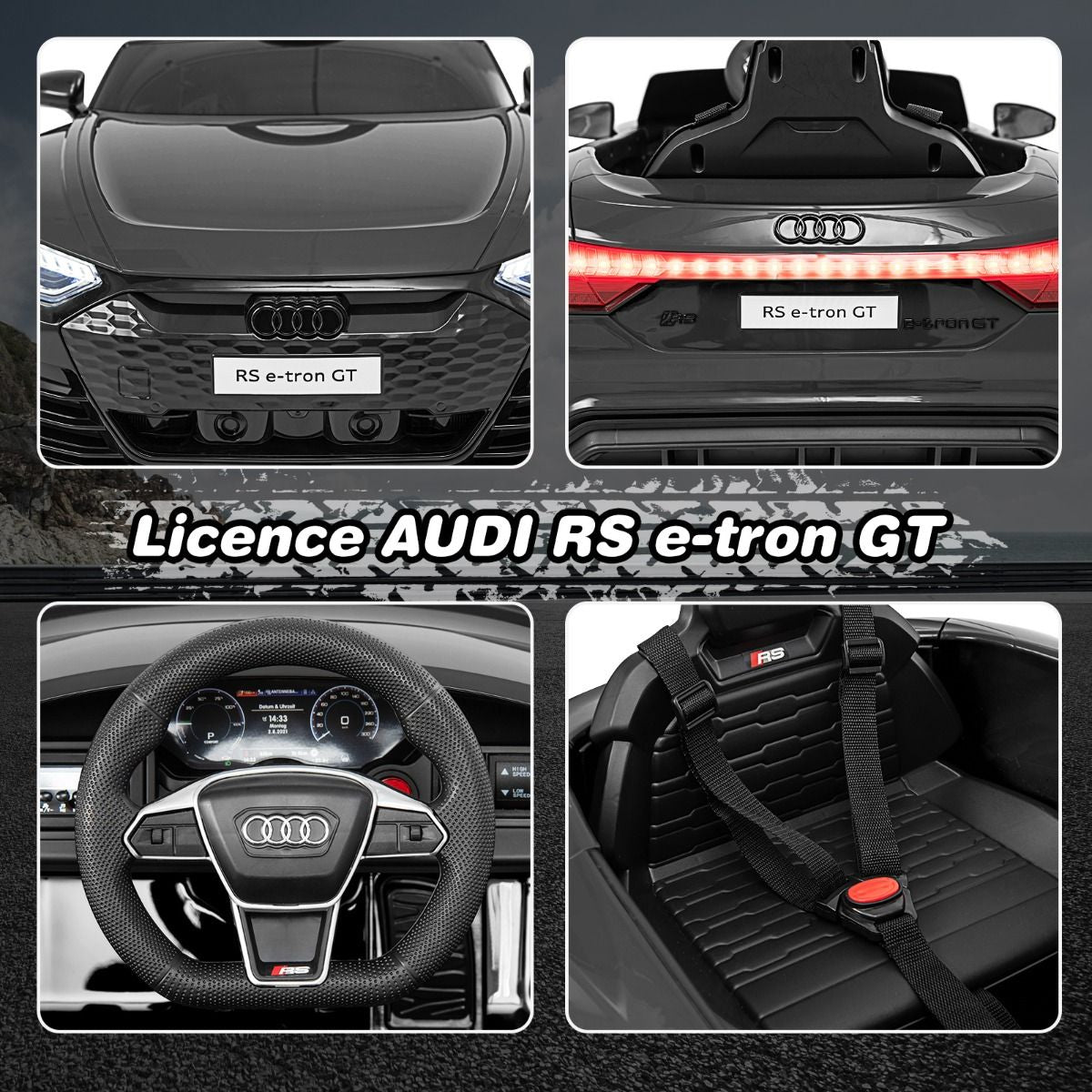 Voiture Electrique 12 V Avec Télécommande 2,4G Véhicules Électriques Démarrage Progressif & Musique Charge 25Kg Pour 37-95 Mois Blanc/Rouge/Noir
