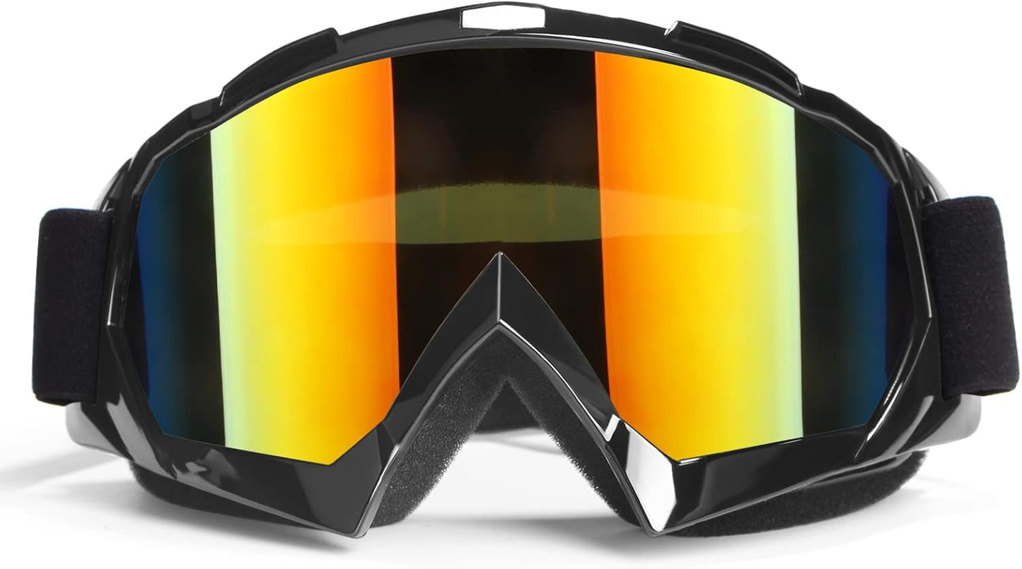 Lunette De Moto Cross, Lunettes De Protection De Sécurité Réglables, Lunettes De Ski Anti-Uv