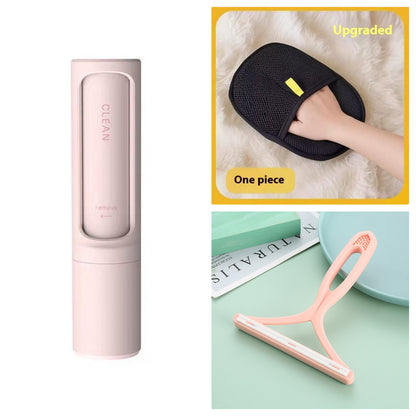 Reusable Pet Hair Remover Brush — Self-Cleaning Lint Roller for Cat & Dog Fur