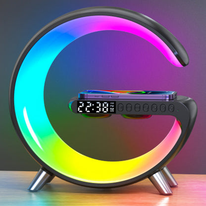 G-Shape LED-Lampe mit Bluetooth-Lautsprecher & Wireless Charger – App-Steuerung RGB-Licht