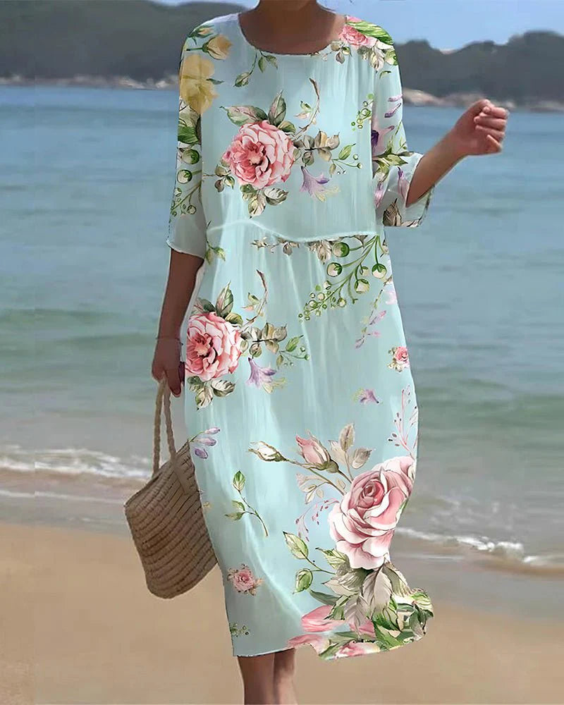 Keely | Sunset Flower Dress