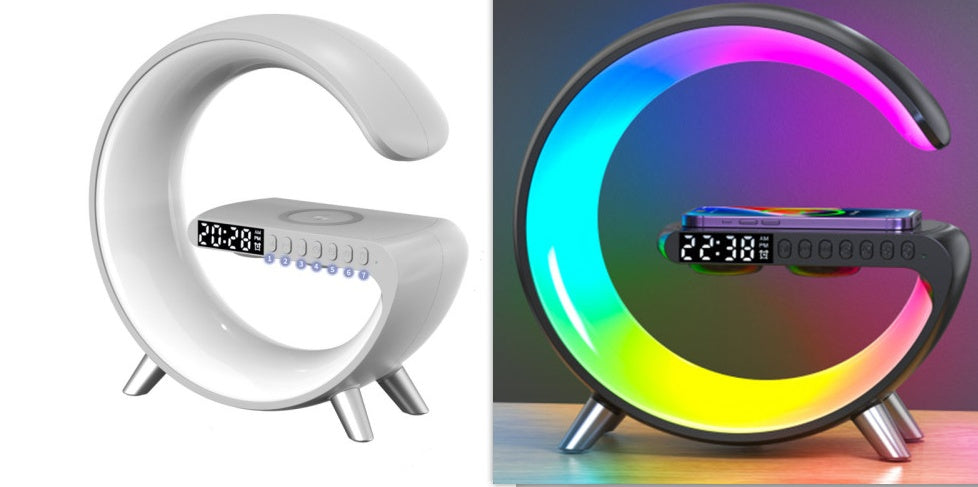 G-Shape LED-Lampe mit Bluetooth-Lautsprecher & Wireless Charger – App-Steuerung RGB-Licht