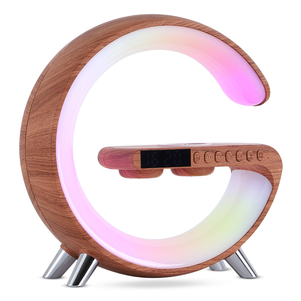 G-Shape LED-Lampe mit Bluetooth-Lautsprecher & Wireless Charger – App-Steuerung RGB-Licht