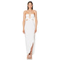 Halter Satin Mini Dress — Elegant Asymmetric Bodycon Dress for Women