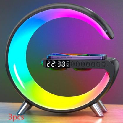 G-Shape LED-Lampe mit Bluetooth-Lautsprecher & Wireless Charger – App-Steuerung RGB-Licht