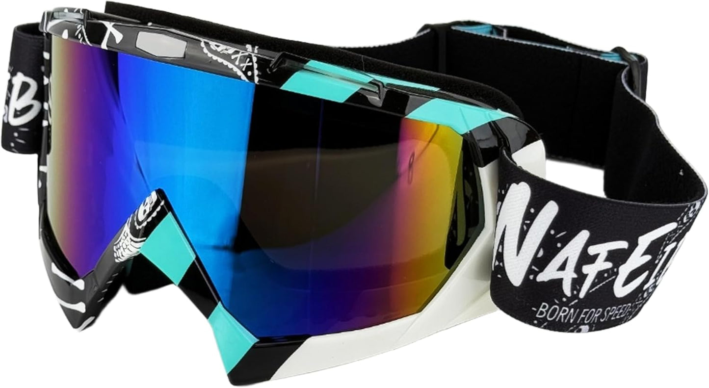 Lunette De Moto Cross, Lunettes De Protection De Sécurité Réglables, Lunettes De Ski Anti-Uv