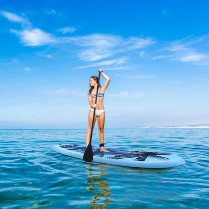 Paddle Stand up Gonflable En PVC Avec Sac De Transport Pagaie Réglable Accessoires 3 Tailles Au Choix Bleu Clair
