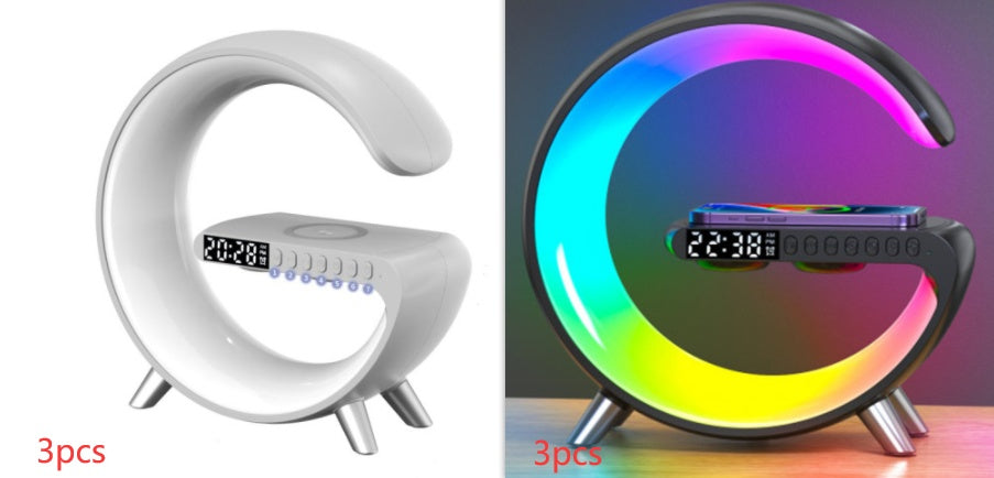G-Shape LED-Lampe mit Bluetooth-Lautsprecher & Wireless Charger – App-Steuerung RGB-Licht