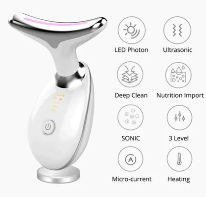 Dispositif Beauté LED Cou & Décolleté — Anti-Rides, Raffermissant | Rechargeable