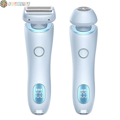 Épilateur & Rasoir 2-en-1 USB Rechargeable — Visage, Corps & Maillot | Sans Douleur