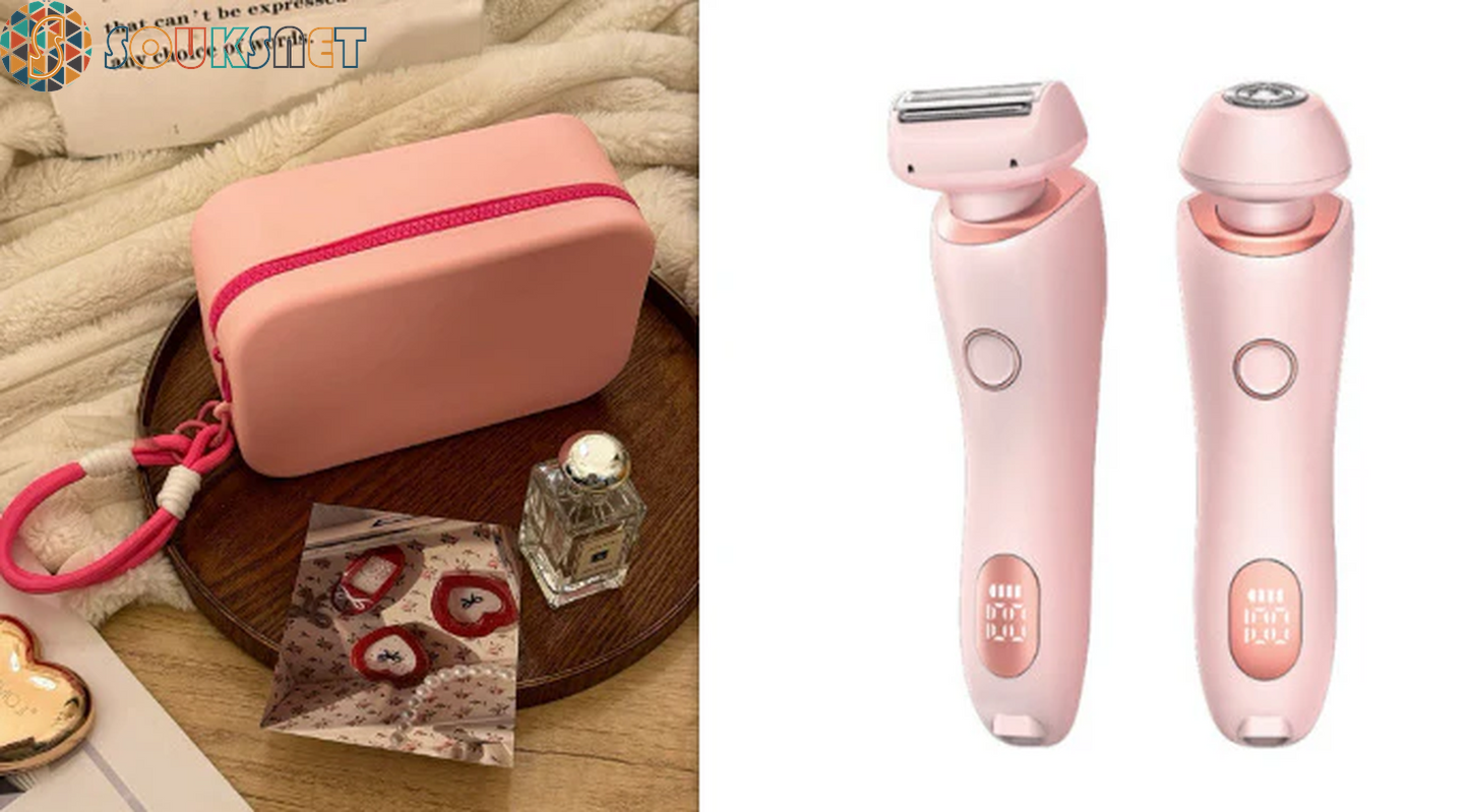 Épilateur & Rasoir 2-en-1 USB Rechargeable — Visage, Corps & Maillot | Sans Douleur