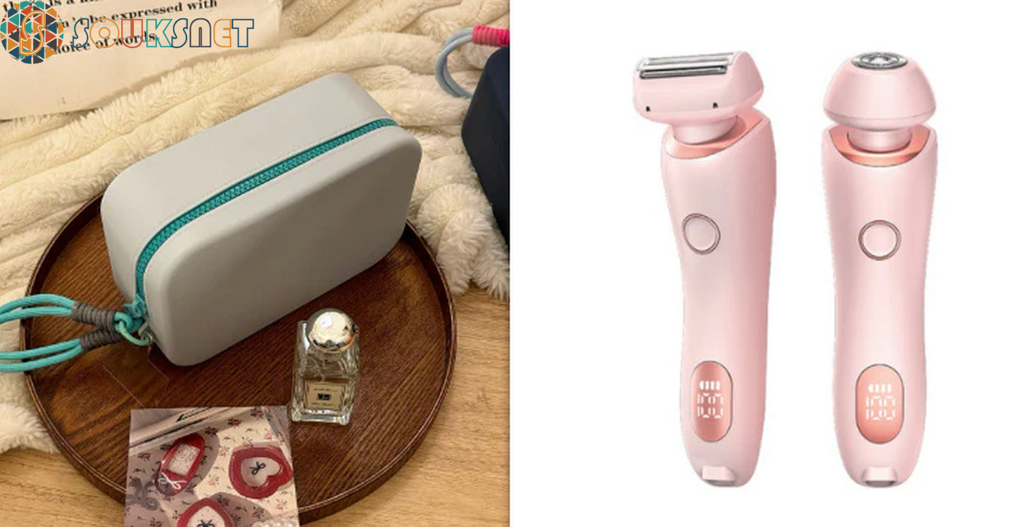 Épilateur & Rasoir 2-en-1 USB Rechargeable — Visage, Corps & Maillot | Sans Douleur