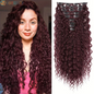 Extensions Cheveux À Clipser Bouclées 9 Pièces — 22 Pouces | Synthétique Doux | Femmes