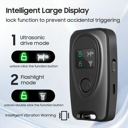 Ultrasonic Dog Repeller & Bark Deterrent — Handheld LED Training Device for All Breeds