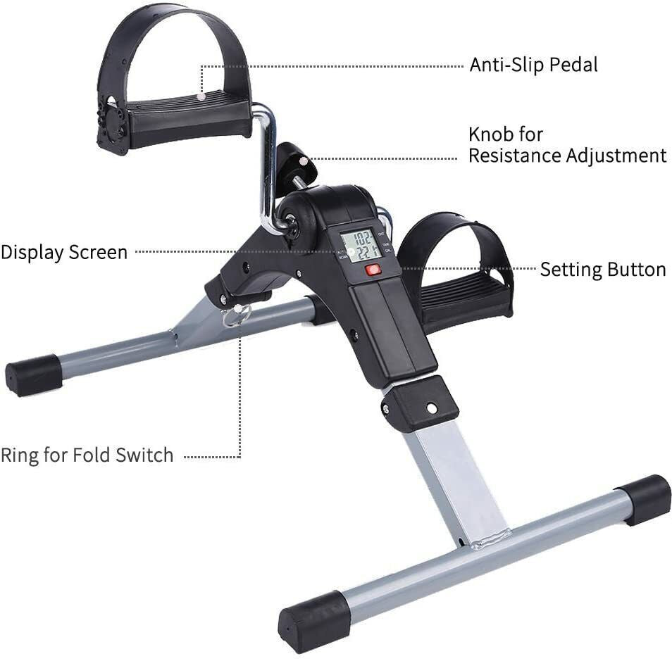 Mini Heimtrainer Pedaltrainer Arm Und Beintrainer Fitness Bike Trimmrad LCD