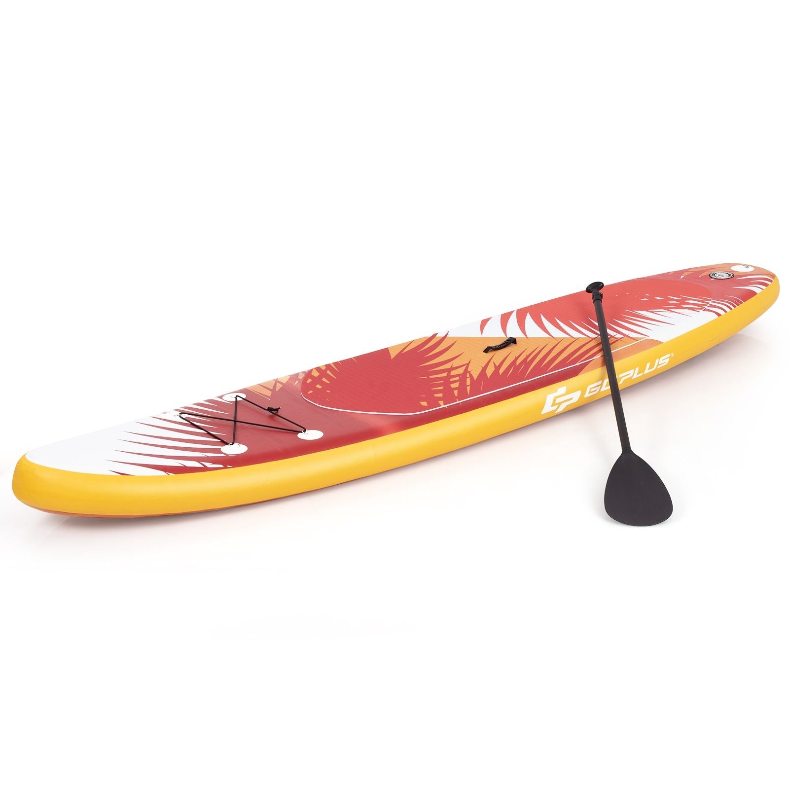 Paddle Gonflable 320X76X15Cm/335X76X15Cm En PVC Avec Pagaie Alliage Aluminium Réglable Aileron Amovible Pompe Manuel 130KG MAX Orange