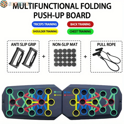 Push-Up Board Set Portable Multifunctional Push-Up Bar Foldable Fitness Equipment for Chest Abdomen Arms/Back Training
