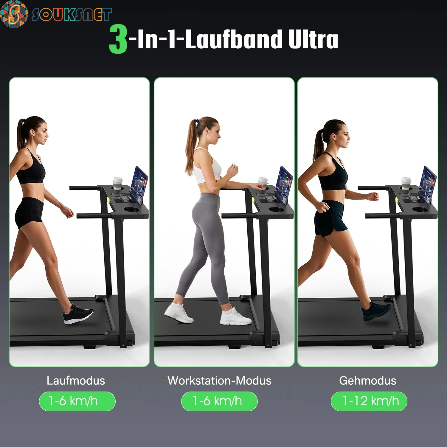 Treadmill Walking Pad for Home 3In1 Folding under Desk Treadmill 2.5HP Smart Walking Treadmill with APP & LED Display