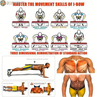 Push-Up Board Set Portable Multifunctional Push-Up Bar Foldable Fitness Equipment for Chest Abdomen Arms/Back Training